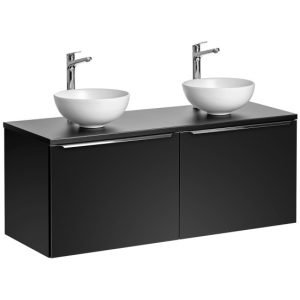 Szafka z Umywalką Santa Fe Black 120 cm z Umywalkami Nablatowymi 979981 Szafka z Umywalką Santa Fe Black 120 cm z Umywalkami Nablatowymi 979981