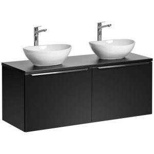 Szafka z Umywalką Santa Fe Black 120 cm z Umywalkami Nablatowymi 979980 Szafka z Umywalką Santa Fe Black 120 cm z Umywalkami Nablatowymi 979980