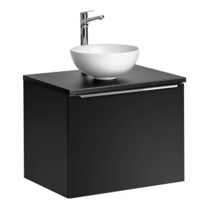 Szafka z Umywalką Santa Fe Black 60 cm z Umywalką Nablatową 979188 Szafka z Umywalką Santa Fe Black 60 cm z Umywalką Nablatową 979188