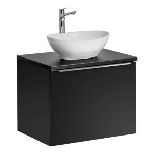 Szafka z Umywalką Santa Fe Black 60 cm z Umywalką Nablatową 979183 Szafka z Umywalką Santa Fe Black 60 cm z Umywalką Nablatową 979183