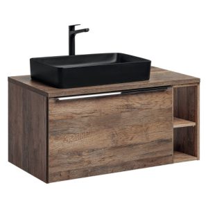Szafka z Umywalką Santa Fe Oak 100 cm z Umywalką Nablatową,szafka z 979964