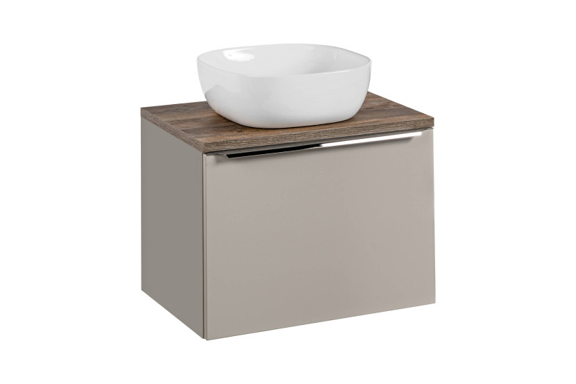 Szafka z Umywalką Santa Fe Taupe 60cm z Umywalką Nablatową Smile 979191