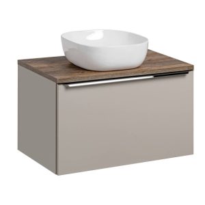 Szafka z Umywalką Santa Fe Taupe 80cm z Umywalką Nablatową Smile 979982