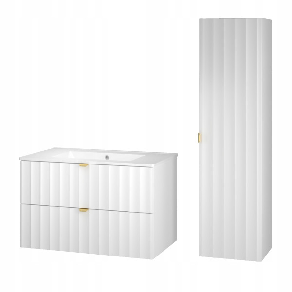Szafka z Umywalką Wpuszczaną 80 cm ARCOS-07 BIAŁY MAT 955217