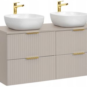 Szafka Z UMYWALKAMI 120 cm Wisząca BLAT RYFLE ADEL KASZMIR 270690