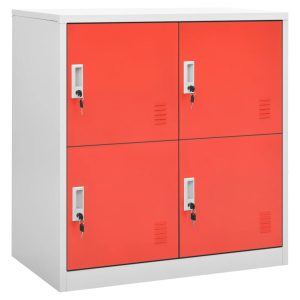 Szafka zamykana na klucz Czerwony Stal z 4 szafkami vidaXL 222436 Szafka zamykana na klucz Czerwony Stal z 4 szafkami vidaXL 222436