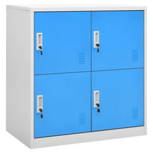 Szafka zamykana na klucz Niebieski Stal z 4 szafkami vidaXL 222438 Szafka zamykana na klucz Niebieski Stal z 4 szafkami vidaXL 222438