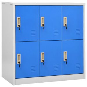 Szafka zamykana na klucz Niebieski Stal z 6 szafkami vidaXL 222442 Szafka zamykana na klucz Niebieski Stal z 6 szafkami vidaXL 222442