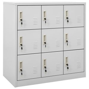 Szafka zamykana na klucz Szary Stal z 9 szafkami vidaXL 222445 Szafka zamykana na klucz Szary Stal z 9 szafkami vidaXL 222445