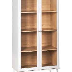Szafka ze szklaną witryną gablota biała 430348 Szafka ze szklaną witryną gablota biała 430348