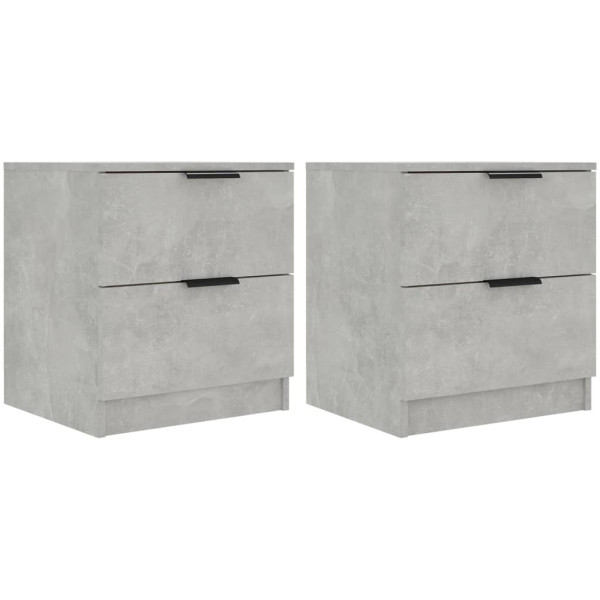 Szafki nocne, 2 szt., szarość betonu, materiał drewnopochodny 738348