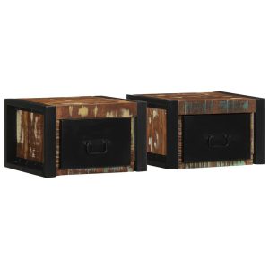 Szafki nocne 2 szt. Wielokolorowe 40x35x25 cm 848119 Szafki nocne 2 szt. Wielokolorowe 40x35x25 cm 848119