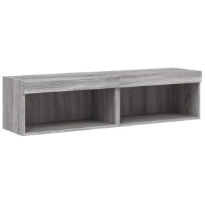 Szafki pod TV z LED 2 szt. szary dąb sonoma 60x30x30 cm 764830 Szafki pod TV z LED 2 szt. szary dąb sonoma 60x30x30 cm 764830