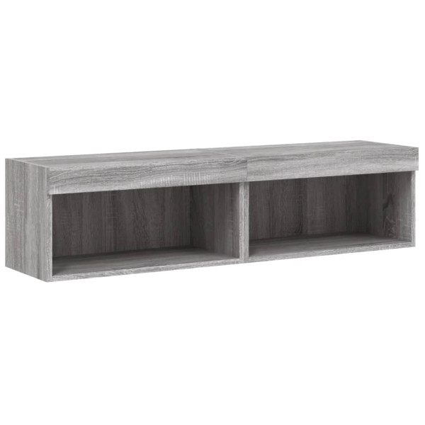 Szafki pod TV z LED 2 szt. szary dąb sonoma 60x30x30 cm 764830