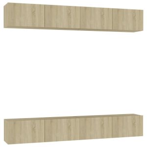 Szafki telewizyjne 4 szt. dąb sonoma płyta 100x30x30 cm 766383 Szafki telewizyjne 4 szt. dąb sonoma płyta 100x30x30 cm 766383