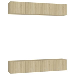 Szafki TV 4 szt. dąb sonoma 80x30x30 cm 766379 Szafki TV 4 szt. dąb sonoma 80x30x30 cm 766379