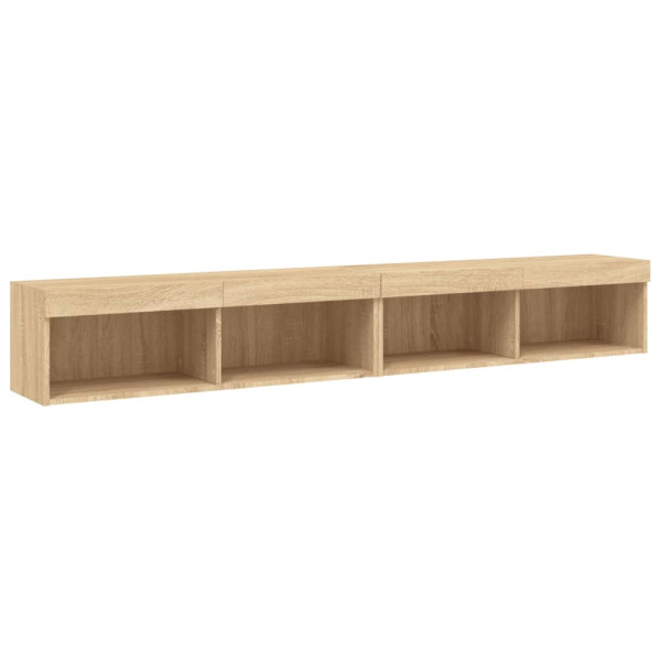 Szafki TV z LED 2 szt. kolor dąb sonoma 100x30x30 cm 764824