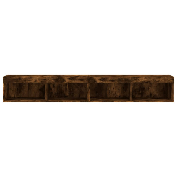 Szafki TV z LED 2 szt. przydymiony dąb 100x30x30 cm 764827