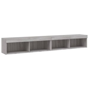 Szafki TV z LED 2 szt. szary dąb sonoma 100x30x30 cm 764829 Szafki TV z LED 2 szt. szary dąb sonoma 100x30x30 cm 764829