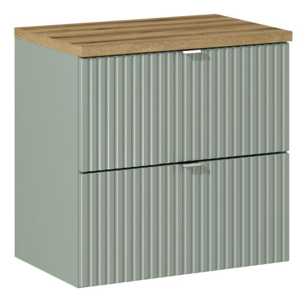 SZAŁWIOWA szafka z blatem 60 cm LINE REED GREEN z szufladami 335717