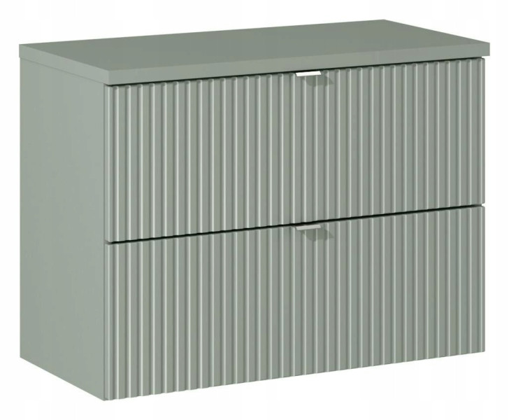 SZAŁWIOWA szafka z blatem 80 cm LINE REED GREEN z szufladami 335734