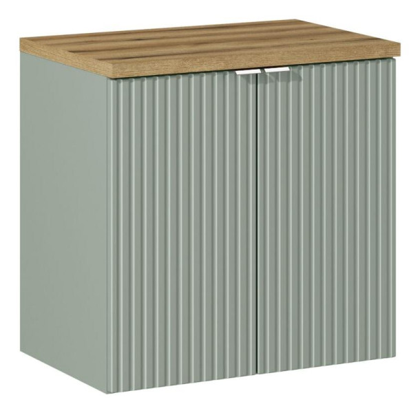 SZAŁWIOWA szafka z blatem OAK 60cm LINE REED GREEN RYFLOWANA 335719