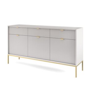Szara Komoda na metalowych nóżkach 3d3sz 154cm Nilo ps 1043465 Szara Komoda na metalowych nóżkach 3d3sz 154cm Nilo ps 1043465