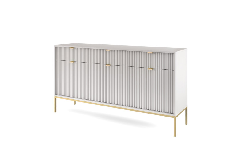 Szara Komoda na metalowych nóżkach 3d3sz 154cm Nilo ps 1043465