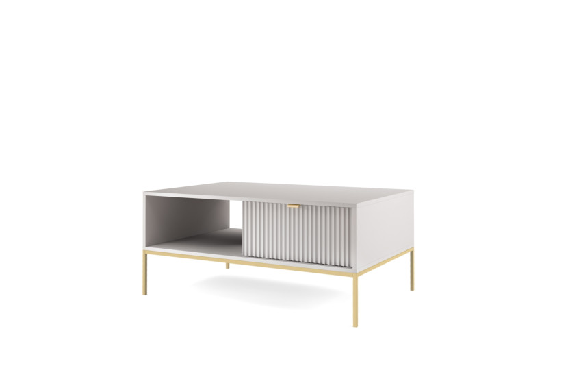 Szara Ława Stolik Kawowy na metalowych nóżkach 104cm Nilo ps 1042826