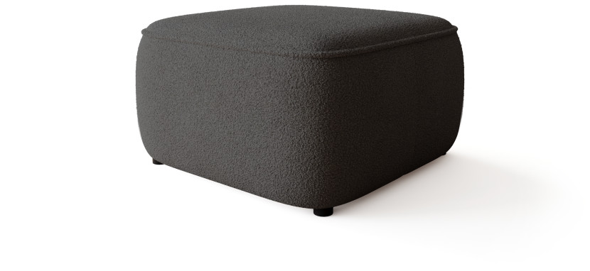 Szara pufa boucle do salonu CARMELLO 701915