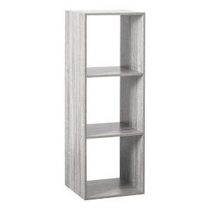 Szara Regał Biurowy 3-Poziomowy MDF LOFT 100,5 cm 762676 Szara Regał Biurowy 3-Poziomowy MDF LOFT 100,5 cm 762676
