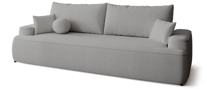 Szara rozkładana sofa z funkcją spania CARMELLO 701852