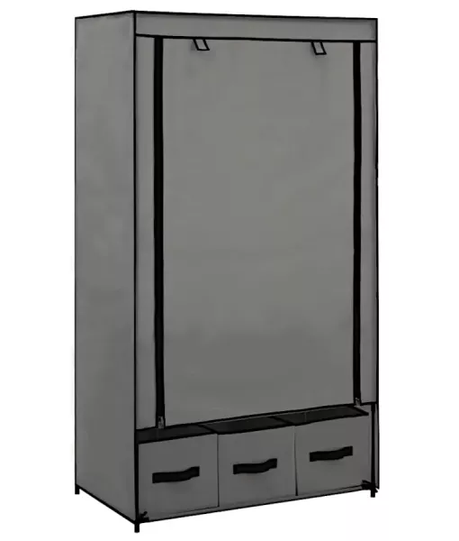 Szara składana materiałowa szafa - Navro 524428