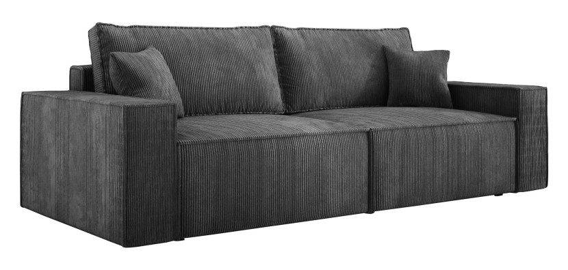 Szara sofa sztruksowa CORTINA funkcja spania 430533