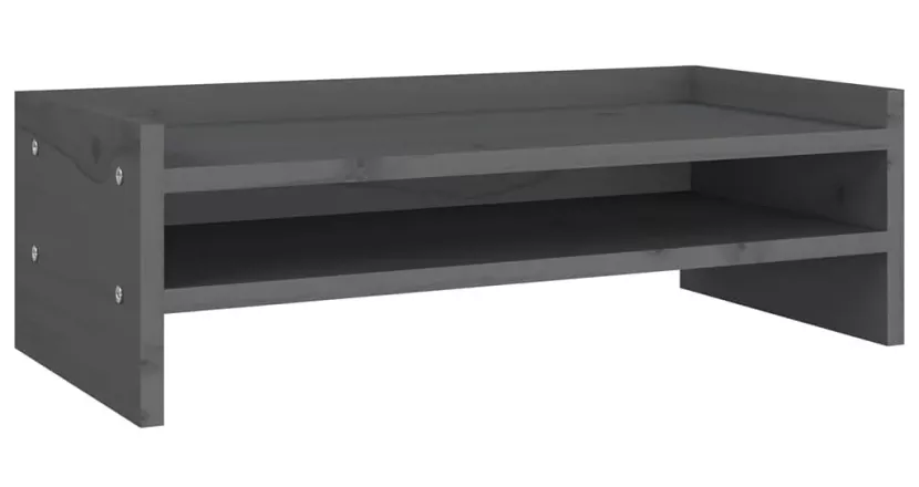 Szara sosnowa podstawka pod monitor - Veska 751838