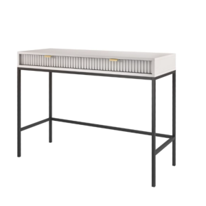 Szara Toaletka Biurko Konsola na nóżkach 104 cm NILO ps 930117 Szara Toaletka Biurko Konsola na nóżkach 104 cm NILO ps 930117