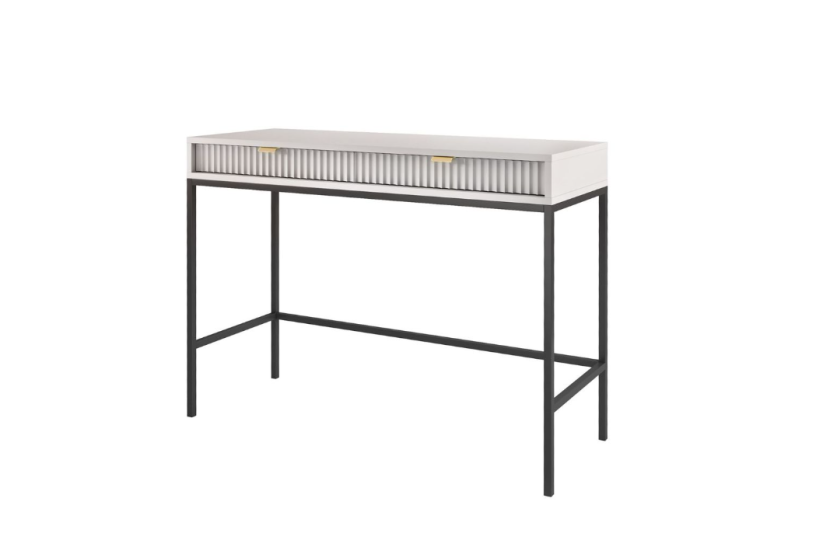 Szara Toaletka Biurko Konsola na nóżkach 104 cm NILO ps 930117
