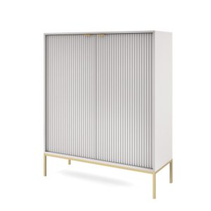 Szara Wysoka Komoda na metalowych nóżkach Nilo ps 1042982 Szara Wysoka Komoda na metalowych nóżkach Nilo ps 1042982