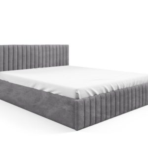 Szare łóżko do sypialni SONA typu boucle AB07 120×200 343867 Szare łóżko do sypialni SONA typu boucle AB07 120×200 343867