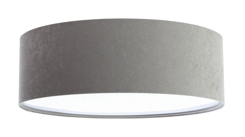 Szary nowoczesny plafon sufitowy z weluru - Orax 310372