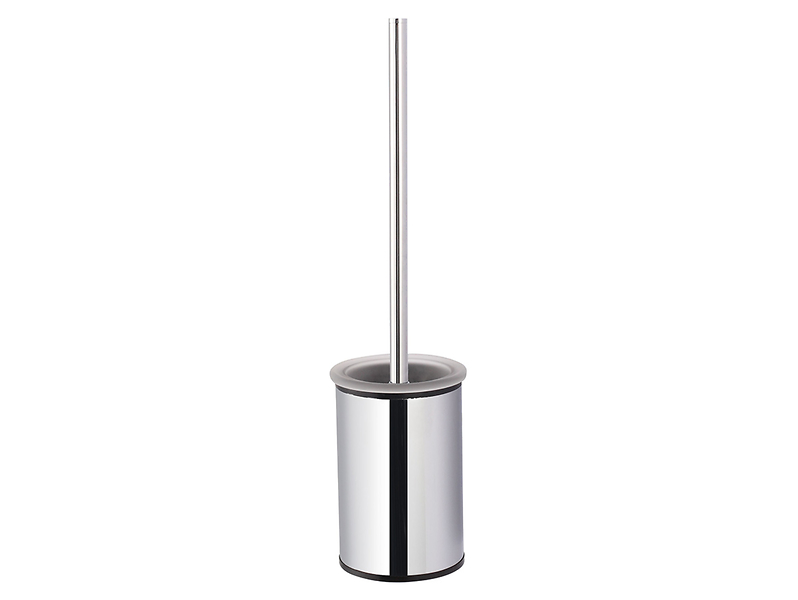 Szczotka do WC niska wolnostojąca metalowy pojemnik wkład szklany chrom Stella Classic 74320