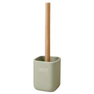 Szczotka do WC plastikowa miętowa drewaniana rączka 849652 Szczotka do WC plastikowa miętowa drewaniana rączka 849652