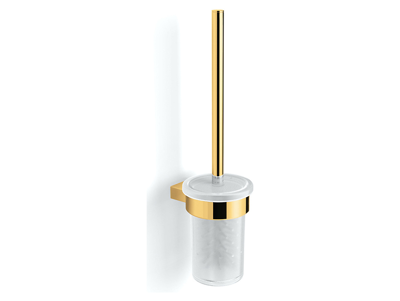 Szczotka do WC wisząca złoty połysk szkło matowe Stella Soul 74260