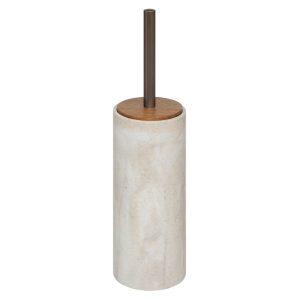 Szczotka toaletowa Como poliresin beżowa zamykana elegancka 550914