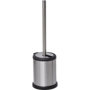 Szczotka toaletowa Core metalowa srebrna stojąca do WC 948869
