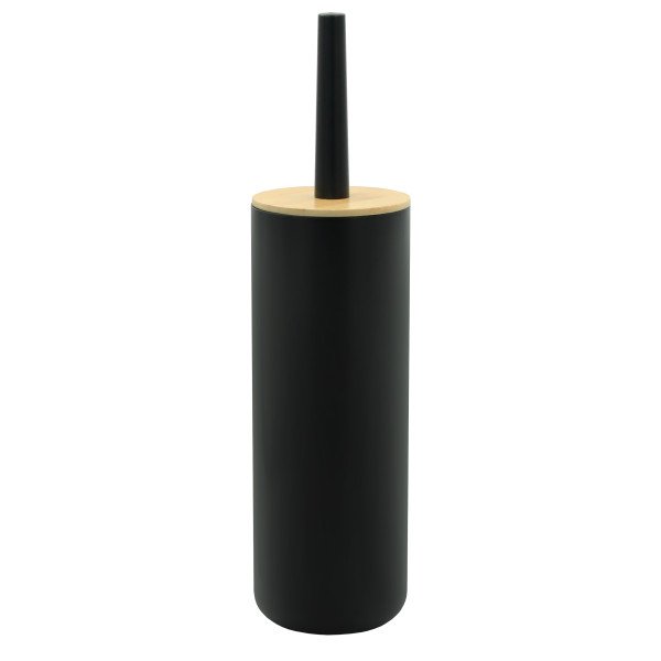 Szczotka toaletowa do WC zamknięta czarna bambus - Yoka 834362