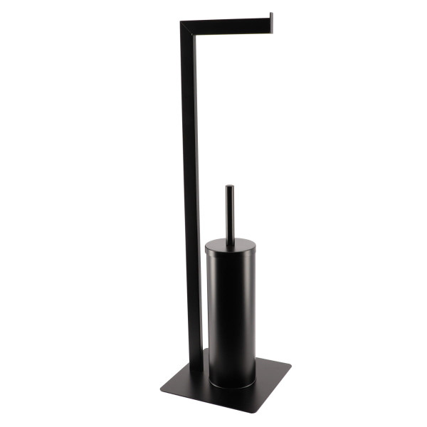 Szczotka toaletowa do WC Zestaw uchwyt na papier 68cm czarny 386497