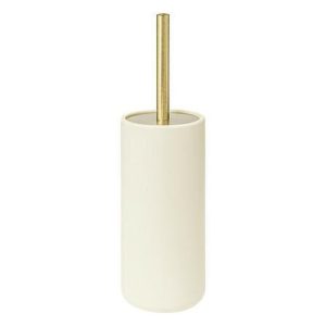 SZCZOTKA TOALETOWA Duo beżowa METALOWY UCHWYT złoty 594147