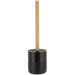 Szczotka toaletowa EIRA grawerowana czarna stojąca 40 cm 1031984