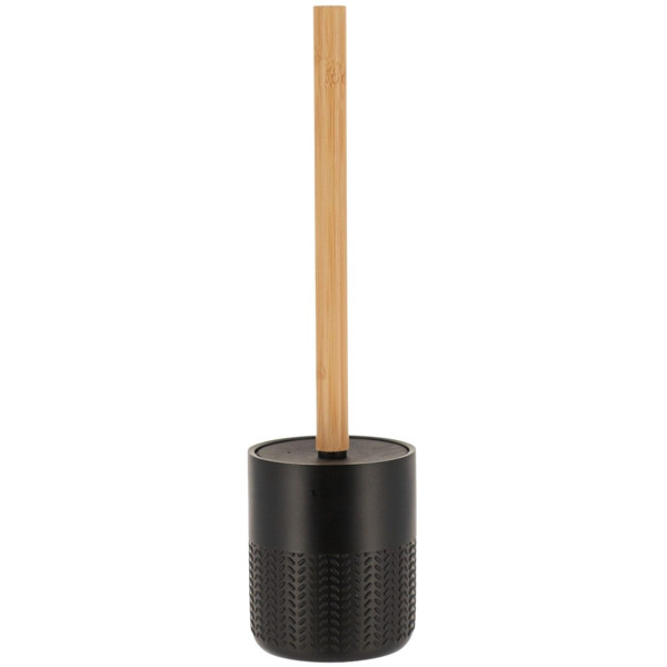 Szczotka toaletowa EIRA grawerowana czarna stojąca 40 cm 1031984